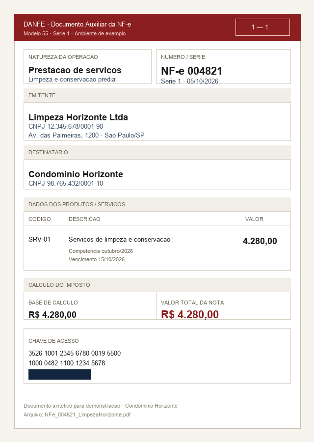 Prévia da NF-e 004821 em PDF